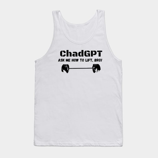 ChadGPT Meme, Megachad, Lift Meme Tank Top by FrenArt